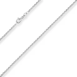 2mm Erbskette Silberkette Collier Halskette aus 925 Silber 80cm