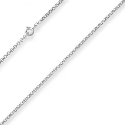 2,5mm Erbskette Silberkette Collier Halskette aus 925 Silber 50cm