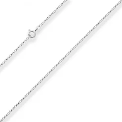 2mm Erbskette Silberkette Collier Halskette aus 925 Silber 80cm