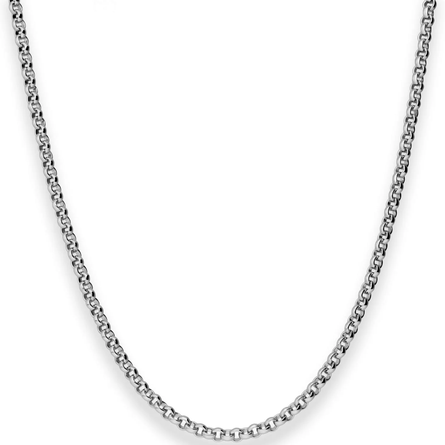 3mm Erbskette Silberkette Collier Halskette aus 925 Silber rhodiniert 60cm