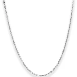 2mm Erbskette Silberkette Collier Halskette aus 925 Silber rhodiniert 55cm