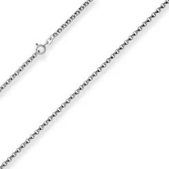 3mm Erbskette Silberkette Collier Halskette aus 925 Silber rhodiniert 90cm
