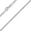 2mm Erbskette Silberkette Collier Halskette aus 925 Silber rhodiniert 51cm