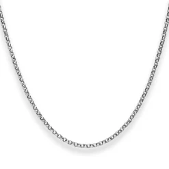 2mm Erbskette Silberkette Collier Halskette aus 925 Silber rhodiniert 51cm