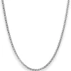 2,5mm Erbskette Silberkette Collier Halskette aus 925 Silber rhodiniert 70cm