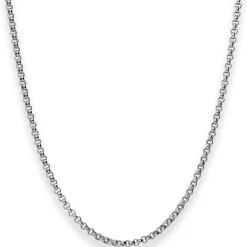 2,5mm Erbskette Silberkette Collier Halskette aus 925 Silber rhodiniert 70cm