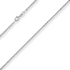 2mm Erbskette Silberkette Collier Halskette aus 925 Silber rhodiniert 55cm