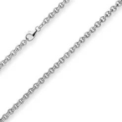 5,1mm Erbskette Silberkette Collier Halskette aus 925 Silber rhodiniert 50cm
