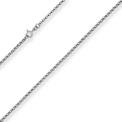 2,5mm Erbskette Silberkette Collier Halskette aus 925 Silber rhodiniert 50cm