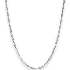 2,5mm Erbskette Silberkette Collier Halskette aus 925 Silber rhodiniert 60cm
