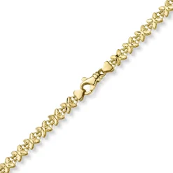 5mm Fantasie Armband Armkette Schmetterlinge aus 585 Gold Gelbgold 19cm