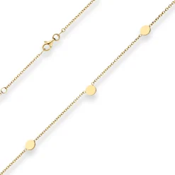 1,7mm Fantasiekette Armband aus 585 Gold Gelbgold 19cm mit Zwischenöse