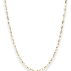 2,3mm Fantasiekette Goldkette Collier Halskette aus 375 Gold gelb/weiß 45cm