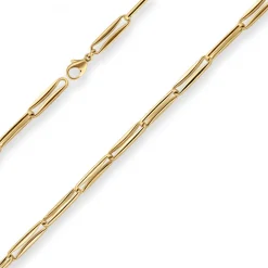 4,8mm Fantasiekette Goldkette Collier Halskette aus 585 Gold Gelbgold 45cm