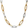 8mm Fantasiekette Goldkette Collier Halskette aus 585 Gold gelb/weiß 45cm