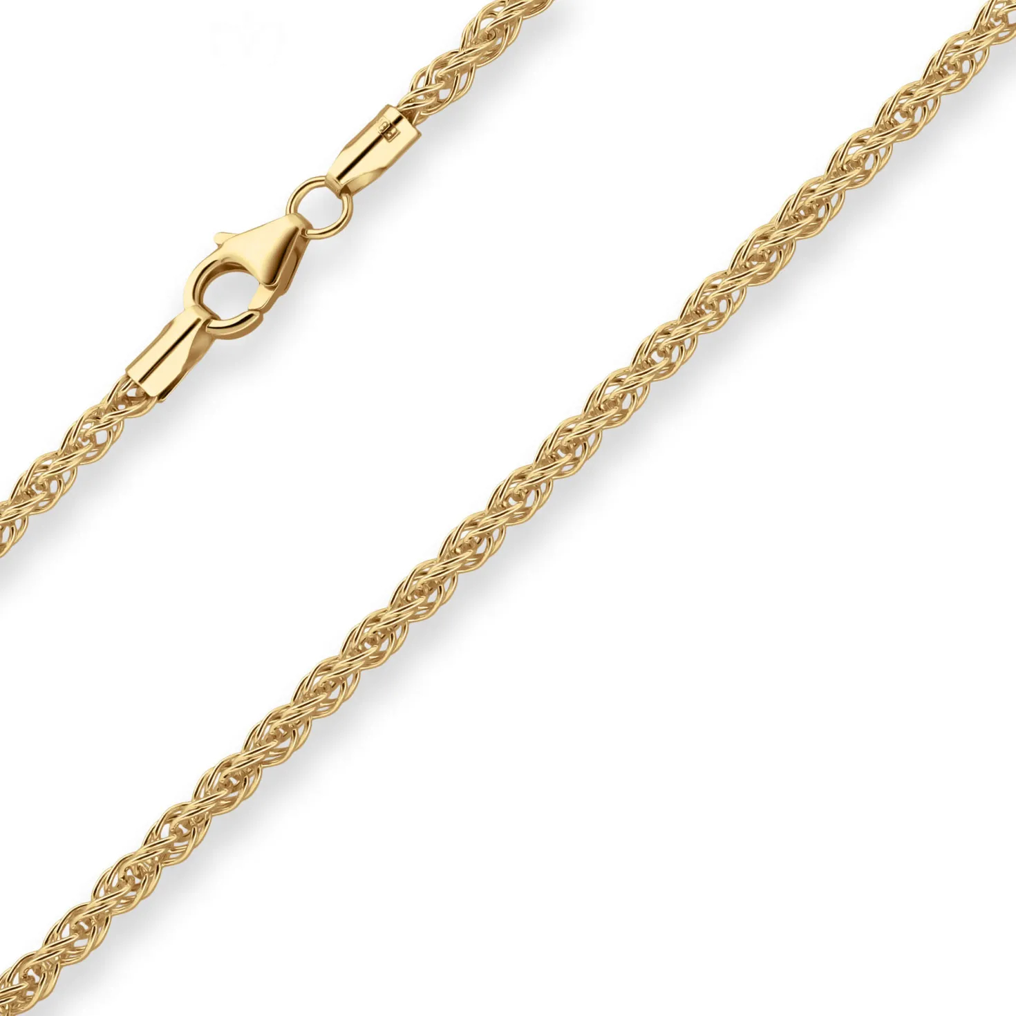 3mm Fantasiekette Goldkette Collier Halskette aus 375 Gold Gelbgold 50cm
