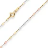 1,5mm Fantasiekette Goldkette Collier Halskette aus 585 Gold Gelbgold 45cm