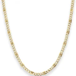 3,8mm Fantasiekette Goldkette Collier Halskette aus 375 Gold Gelbgold 50cm