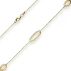 1,3mm Fantasiekette Goldkette Collier Ovale Halskette aus 750 Gold Gelbgold 45cm