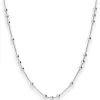 1,1mm Fantasiekette Kette Collier Kugel Halskette aus 925 Silber rhodiniert 45cm