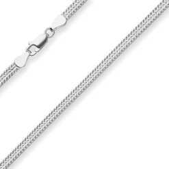 3,8mm Fantasiekette Silberkette Collier Halskette aus 925 Silber 45cm
