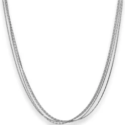 3,2mm Fantasiekette Silberkette Collier Halskette aus 925 Silber rhodiniert 42cm