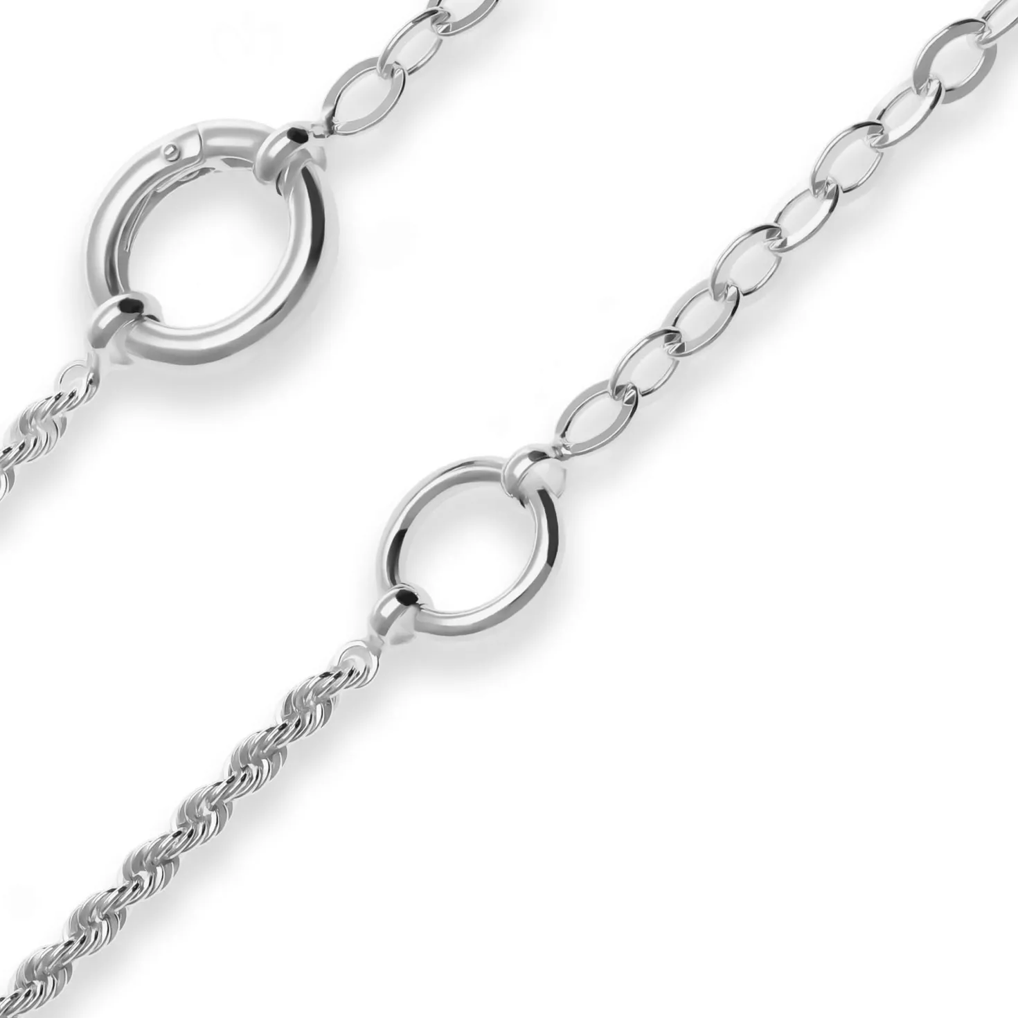 4mm Fantasiekette Silberkette Collier Halskette aus 925 Silber 42cm