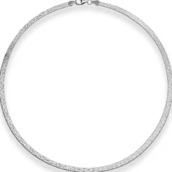 4,2mm Fantasiekette Silberkette Collier Halskette aus 925 Silber rhodiniert 45cm