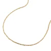 0,6mm feine Kette Phantasiekette Halsschmuck, 585 Gold Gelbgold, 45cm, Damen