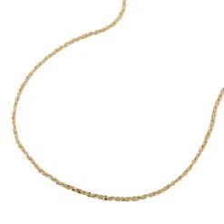 0,6mm feine Kette Phantasiekette Halsschmuck, 585 Gold Gelbgold, 45cm, Damen