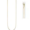 1,7mm feine Kobrakette Halskette Collier aus 333 Gold Gelbgold oval Damen 50cm