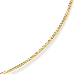 1mm feine Panzerkette 585 Gold Gelbgold, Kette Collier Halskette, 36cm