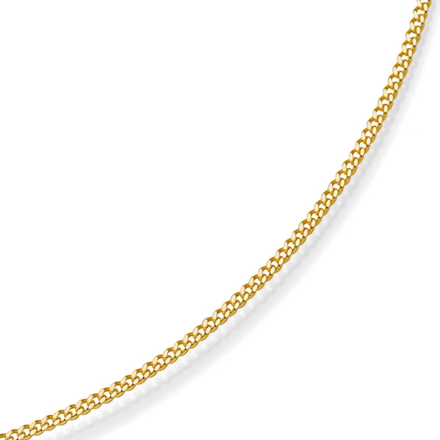 1mm feine Panzerkette 585 Gold Gelbgold, Kette Collier Halskette, 36cm