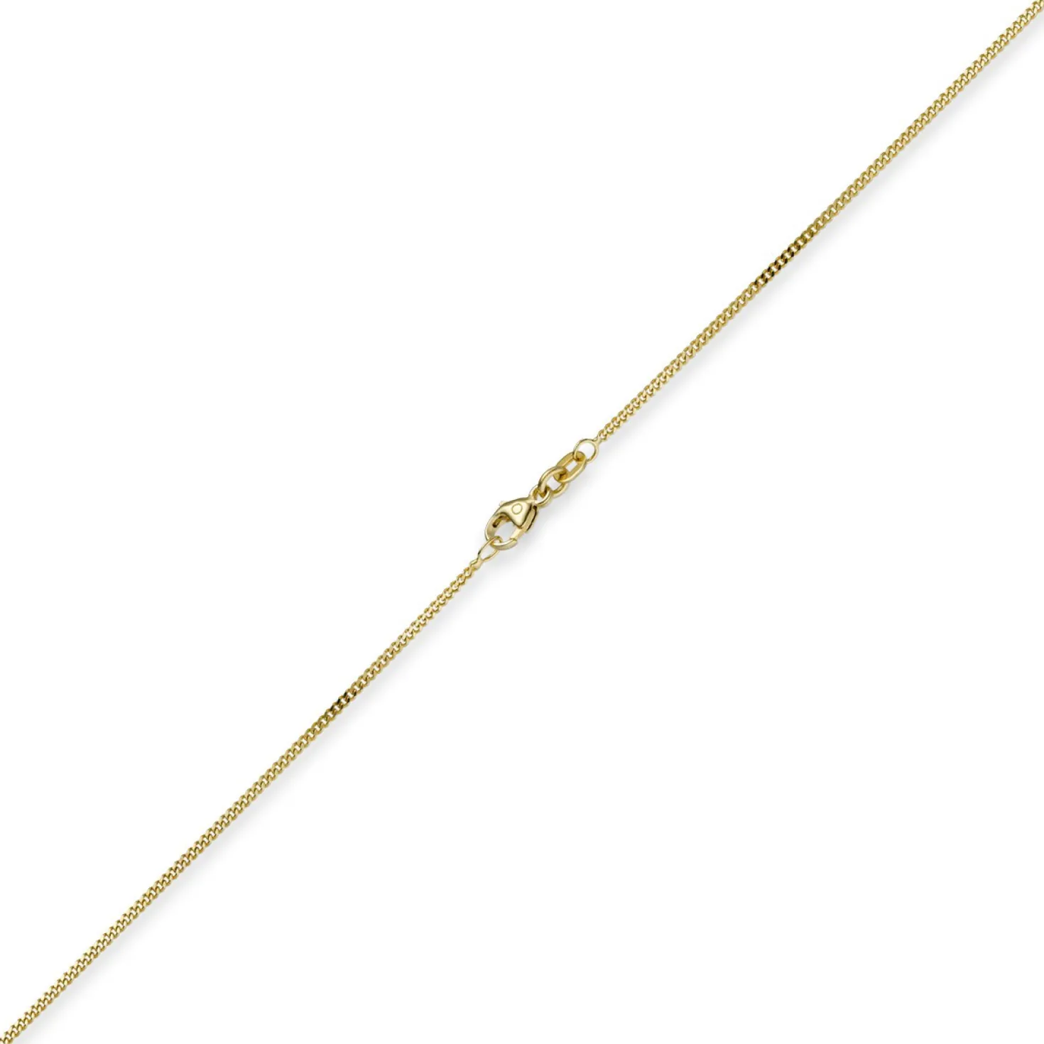 1mm feine Panzerkette 585 Gold Gelbgold, Kette Collier Halskette, 36cm