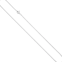 1,1mm feine Rundanker-Kette Halskette Collier aus 925 Silber rhodiniert 42cm