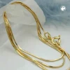 0,8mm feine Schlangenkette Halskette Collier 5-kant 9Kt 375 Gold Gelbgold 42cm
