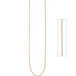 0,8mm feine Venezianerkette Kette Collier aus 925 Silber rotgold vergoldet 50cm