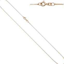 0,8mm feine Venezianerkette Kette Collier aus 925 Silber rotgold vergoldet 42cm