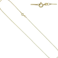 0,9mm feine Venezianerkette Kette Collier Halskette 925 Silber vergoldet 50cm