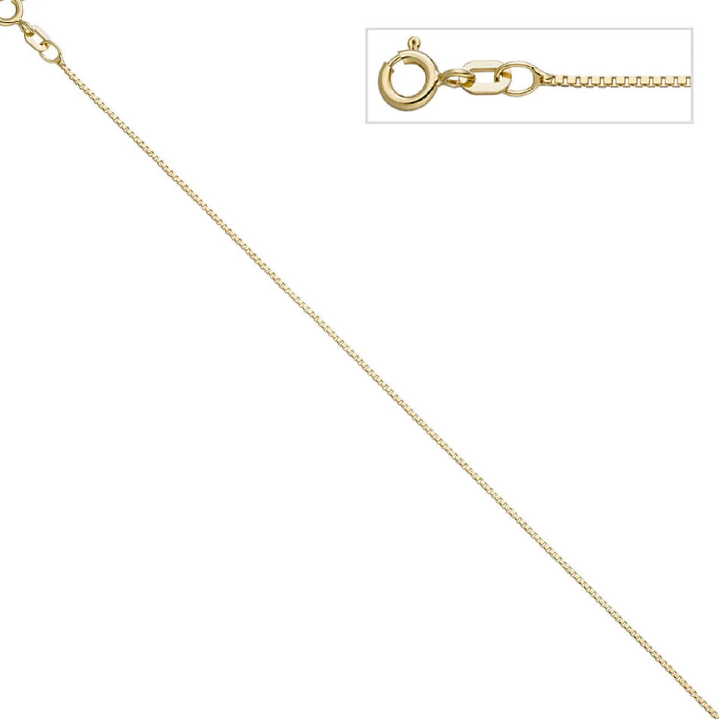 0,9mm feine Venezianerkette Kette Collier Halskette 925 Silber vergoldet 42cm