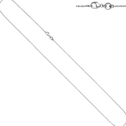 1mm feine Zopfkette Halskette Collier aus 950 Platin 45cm Platinkette