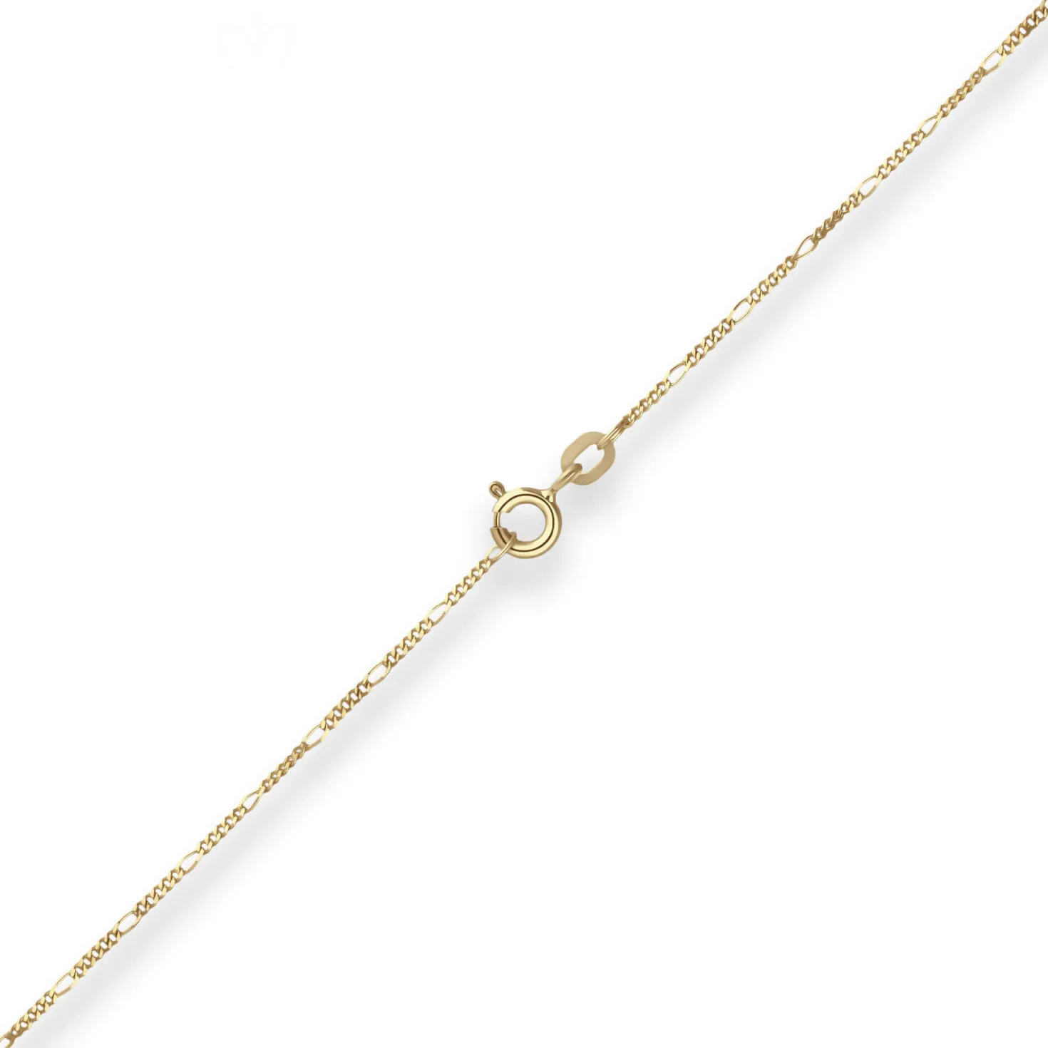 1,1mm Figarokette diamantiert Collier Halskette aus 585 Gold Gelbgold 45cm