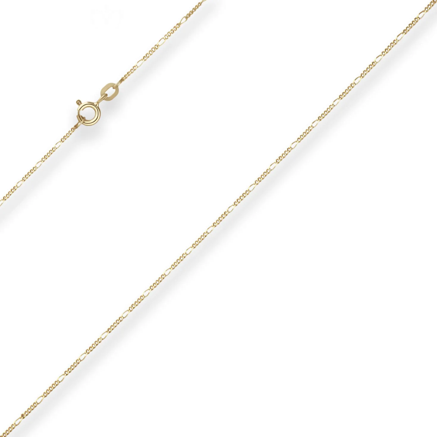 1,1mm Figarokette diamantiert Collier Halskette aus 585 Gold Gelbgold 36cm