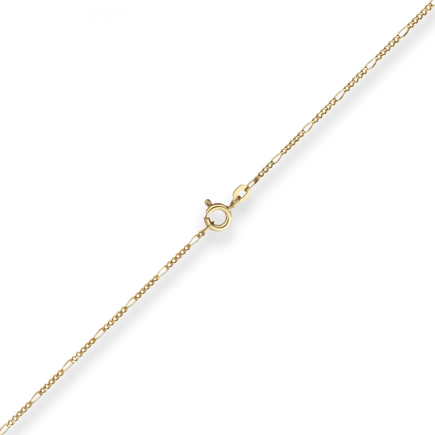 1,5mm Figarokette diamantiert Collier Halskette aus 585 Gold Gelbgold 36cm