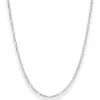 1,9mm Figarokette diamantiert Collier Halskette aus 925 Silber rhodiniert 45cm