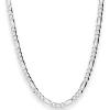 4,9mm Figarokette diamantiert Collier Halskette aus 925 Silber rhodiniert 55cm