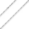 2,8mm Figarokette diamantiert Collier Halskette aus 925 Silber rhodiniert 45cm