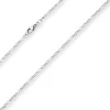 1,9mm Figarokette diamantiert Collier Halskette aus 925 Silber rhodiniert 40cm