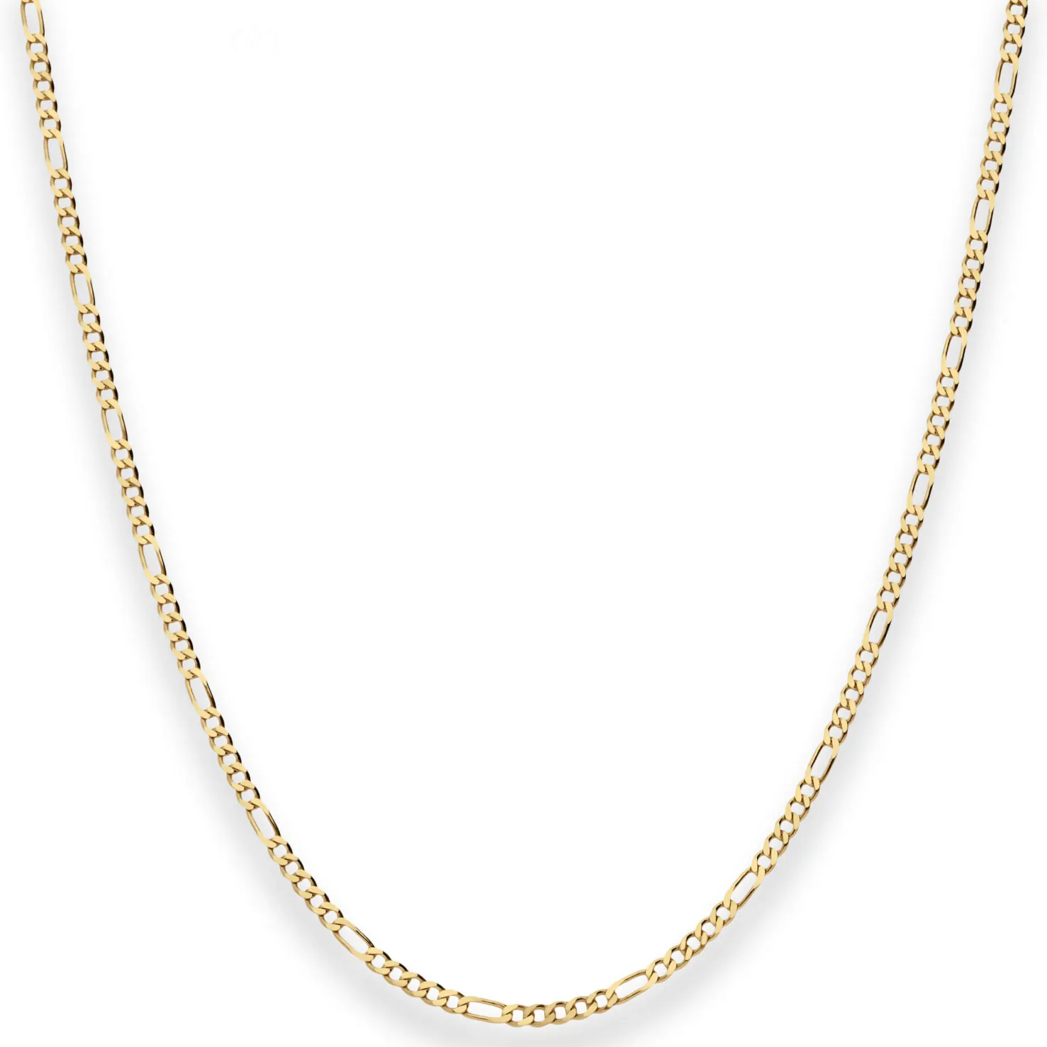 1,9mm Figarokette diamantiert Kette Collier Halskette aus 585 Gold Gelbgold 45cm