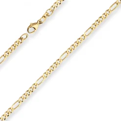 2,8mm Figarokette diamantiert Kette Collier Halskette aus 585 Gold Gelbgold 45cm